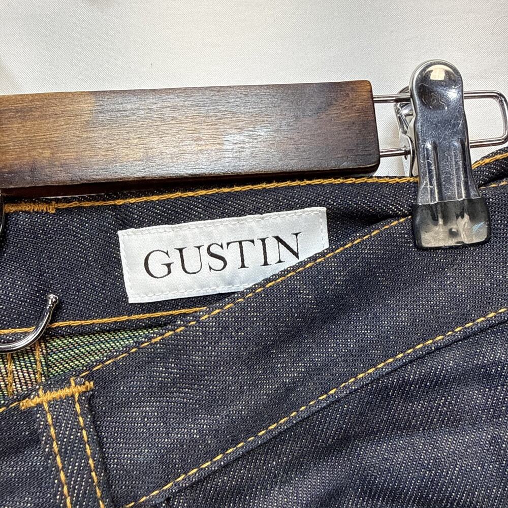 Gustin #541 The Rainbow Selvedge Slim Denim Jeans Size 32 Button Fly Dark Wash - Picture 2 of 9